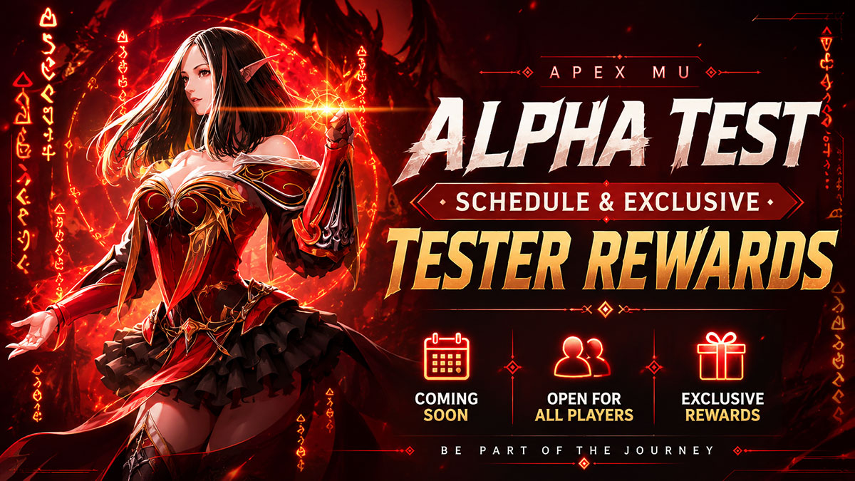 Alpha Test Schedule and Exclusive Tester Rewards