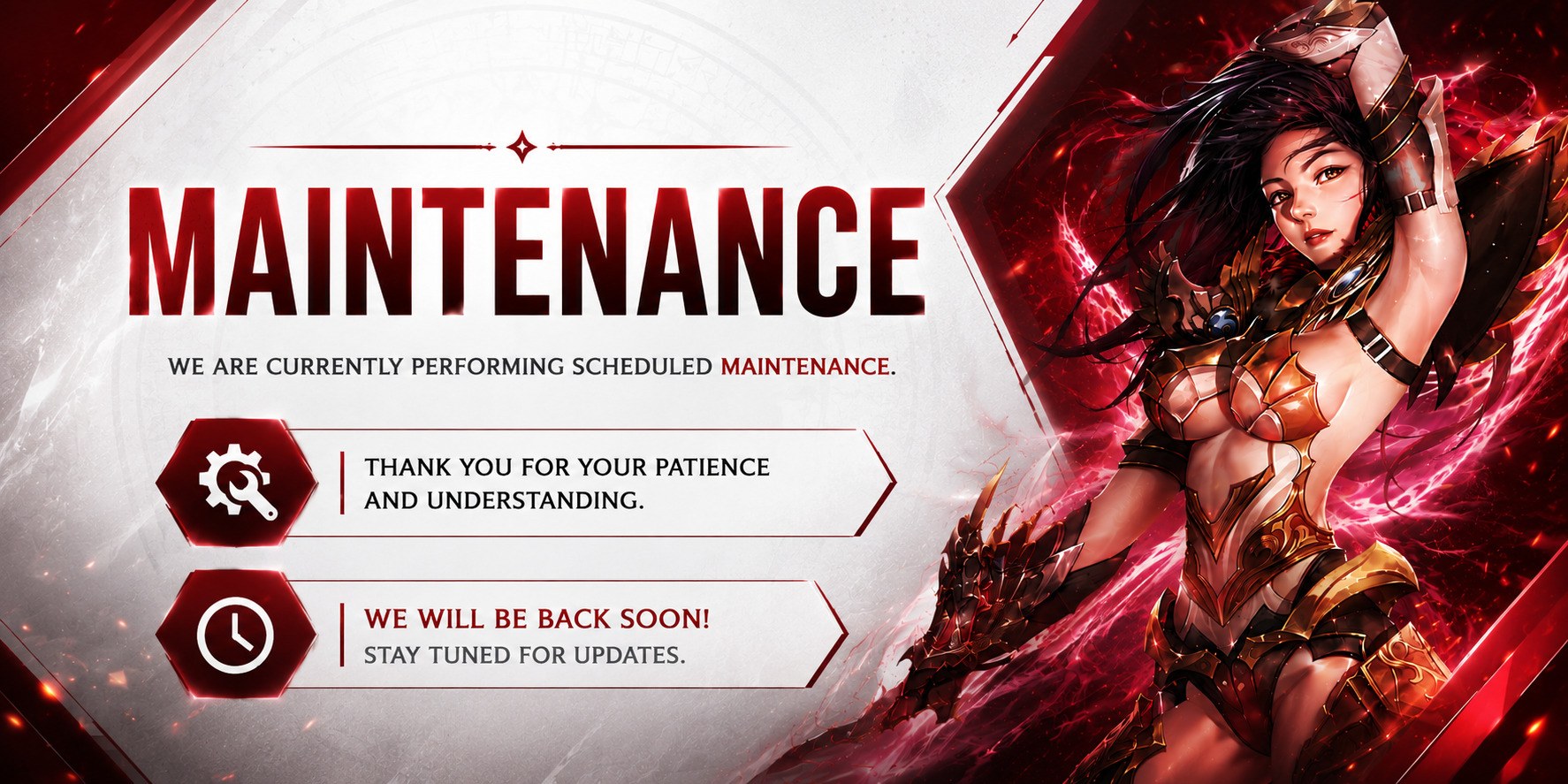 Network Maintenance and Game Fixes — September 17-21, 2026